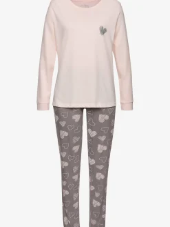 2 pyjamas avec imprimé cœurs