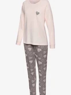 2 pyjamas avec imprimé cœurs