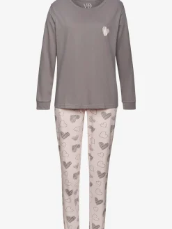 2 pyjamas avec imprimé cœurs