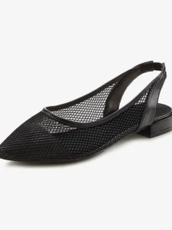 Ballerines à bride tendance avec empiècements en maille