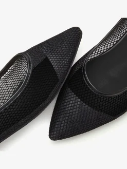 Ballerines à bride tendance avec empiècements en maille