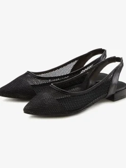 Ballerines à bride tendance avec empiècements en maille