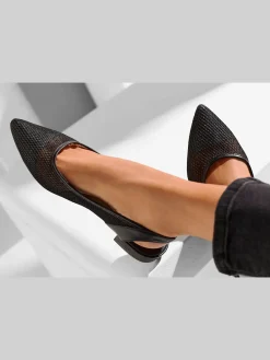 Ballerines à bride tendance avec empiècements en maille