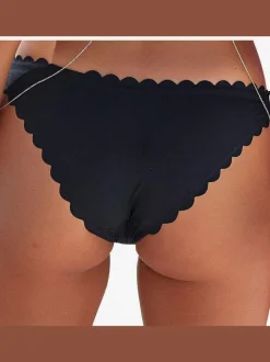 Bas de maillot de bain bords ondulés au laser