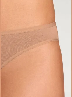 Bas de maillot de bain finitions élastiques et plates à la taille et aux échancrures