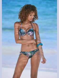Bas de maillot de bain imprimé tropical