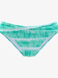 Bas de maillot de bain imprimé, effet de couleur différent pour chaque pièce