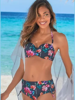 Bas de maillot de bain imprimé floral moderne