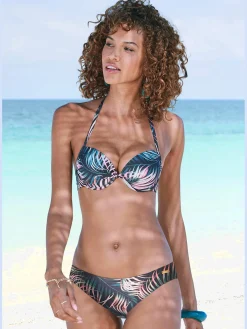 Bas de maillot de bain imprimé tropical