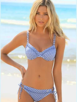 Bas de maillot de bain imprimé vichy moderne