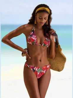 Bas de maillot de bain imprimé tropical