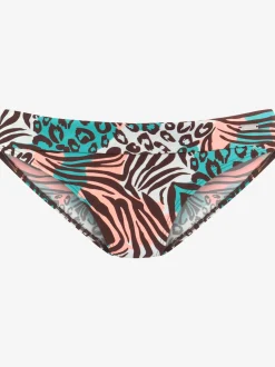 Bas de maillot de bain imprimé, effet de couleur différent pour chaque pièce