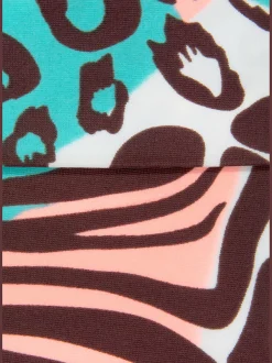 Bas de maillot de bain imprimé, effet de couleur différent pour chaque pièce