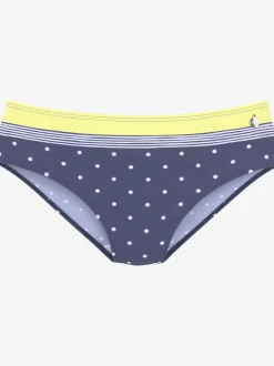 Bas de maillot de bain imprimé à pois et rayures