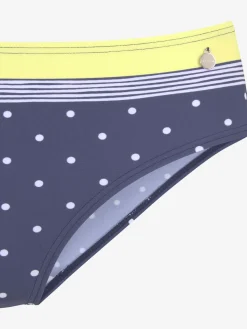 Bas de maillot de bain imprimé à pois et rayures