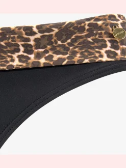 Bas de maillot de bain imprimé léopard tendance à la ceinture