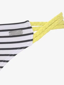Bas de maillot de bain imprimé à rayures avec détails contrastés