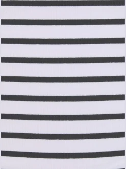 Bas de maillot de bain imprimé à rayures avec détails contrastés