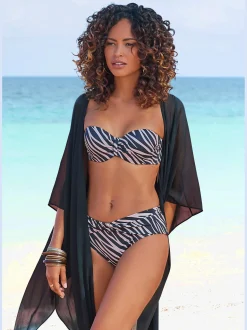 Bas de maillot de bain imprimé zébré élégant