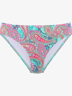 Bas de maillot de bain imprimé, effet de couleur différent pour chaque pièce