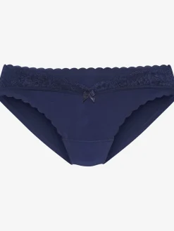 Bas de maillot de bain slip fantaisie avec dentelle fine et nœud décoratif