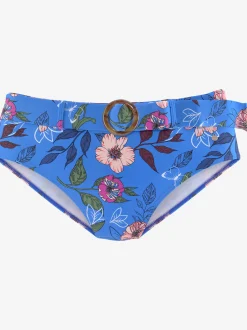 Bas de maillot de bain taille haute imprimé floral moderne