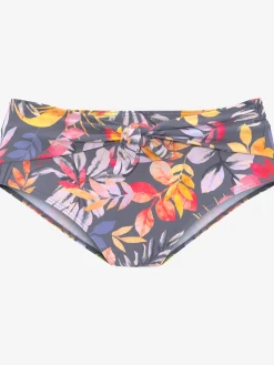 Bas de maillot de bain taille haute imprimé, effet de couleur différent pour chaque pièce