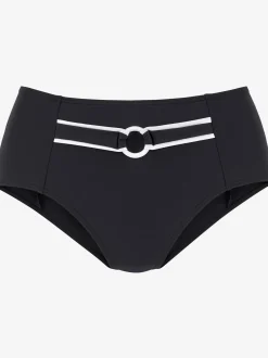 Bas de maillot de bain taille haute uni