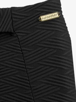 Bas de maillot de bain taille haute matière structurée aux couleurs tendances
