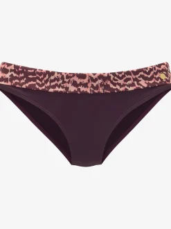 Bas de maillot de bain uni avec détail imprimé