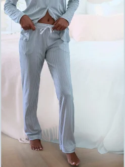 Bas de pyjama pantalon de nuit s.oliver avec passepoils contrastés