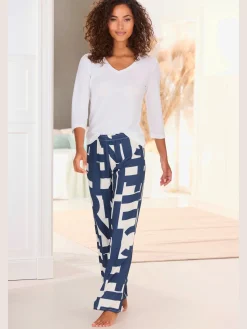 Bas de pyjama pantalon de pyjama avec motif abstrait