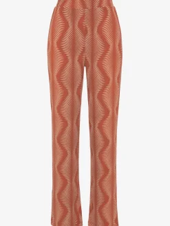 Bas de pyjama pantalon large avec imprimé palmiers graphique