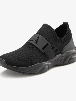 Baskets chaussures en textile, chaussures en tissu avec semelle chunky tendance