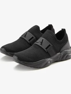 Baskets chaussures en textile, chaussures en tissu avec semelle chunky tendance