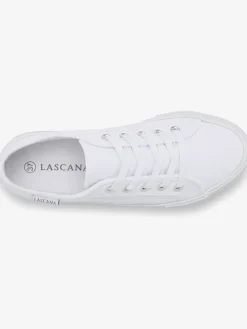 Baskets chaussures en textile, chaussures en tissu avec semelle compensée tendance