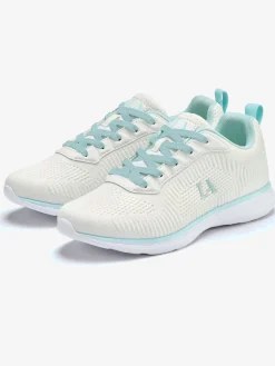 Baskets chaussures en textile, chaussures en tissu avec détails contrastés pour un look raffiné