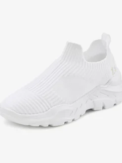 Baskets chaussures en textile, chaussures en tissu – particulièrement légères et confortables, avec semelle chunky tendance