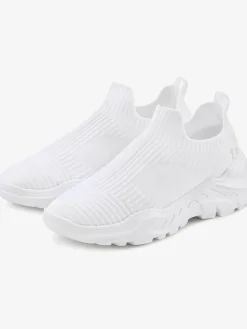 Baskets chaussures en textile, chaussures en tissu – particulièrement légères et confortables, avec semelle chunky tendance