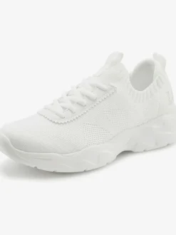 Baskets chaussures en textile, chaussures en tissu avec semelle chunky tendance