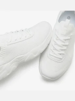 Baskets chaussures en textile, chaussures en tissu avec semelle chunky tendance