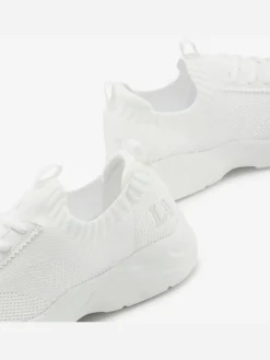 Baskets chaussures en textile, chaussures en tissu avec semelle chunky tendance