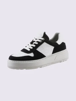 Baskets cuir de bœuf nappa et velours