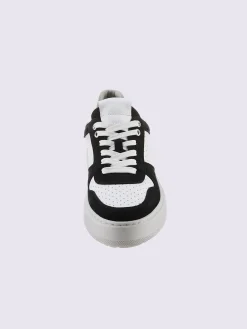 Baskets cuir de bœuf nappa et velours