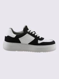 Baskets cuir de bœuf nappa et velours