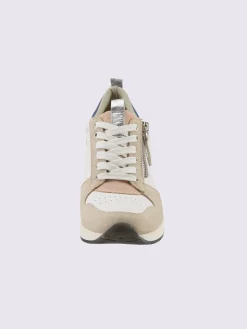 Baskets cuir de bœuf nappa et velours
