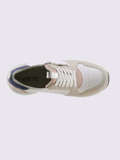 Baskets cuir de bœuf nappa et velours