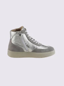 Baskets cuir de bœuf nappa et velours