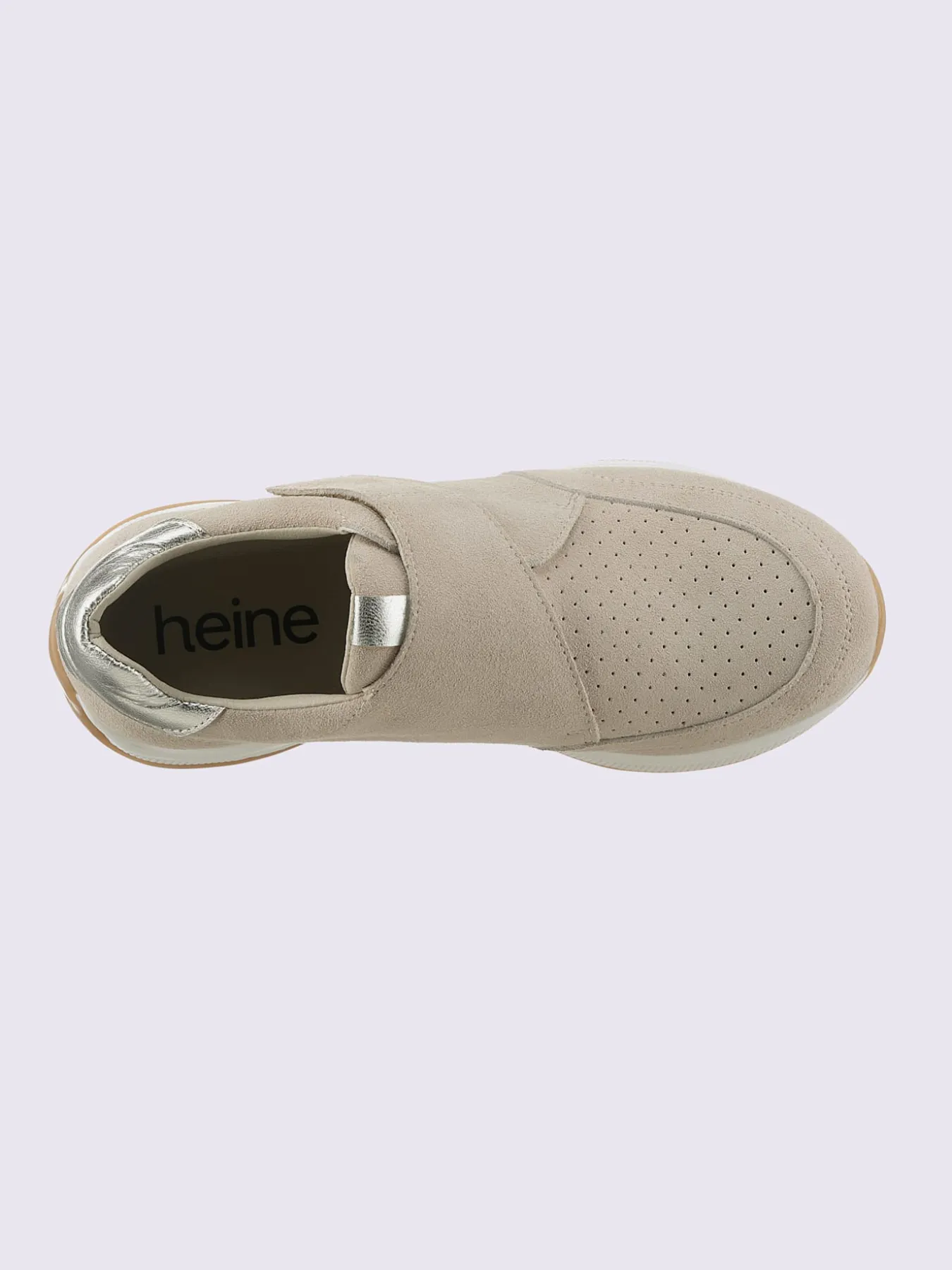 Baskets cuir velours de vache.