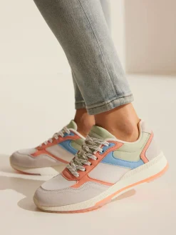 Baskets sneakers avec partie en cuir